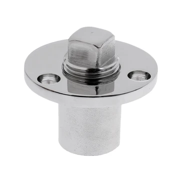 

Universal Boat Stainless Steel Oval Garboard Drain Plug 7/8'' Screw Type Garboard Drain Plug Replacement for Boats