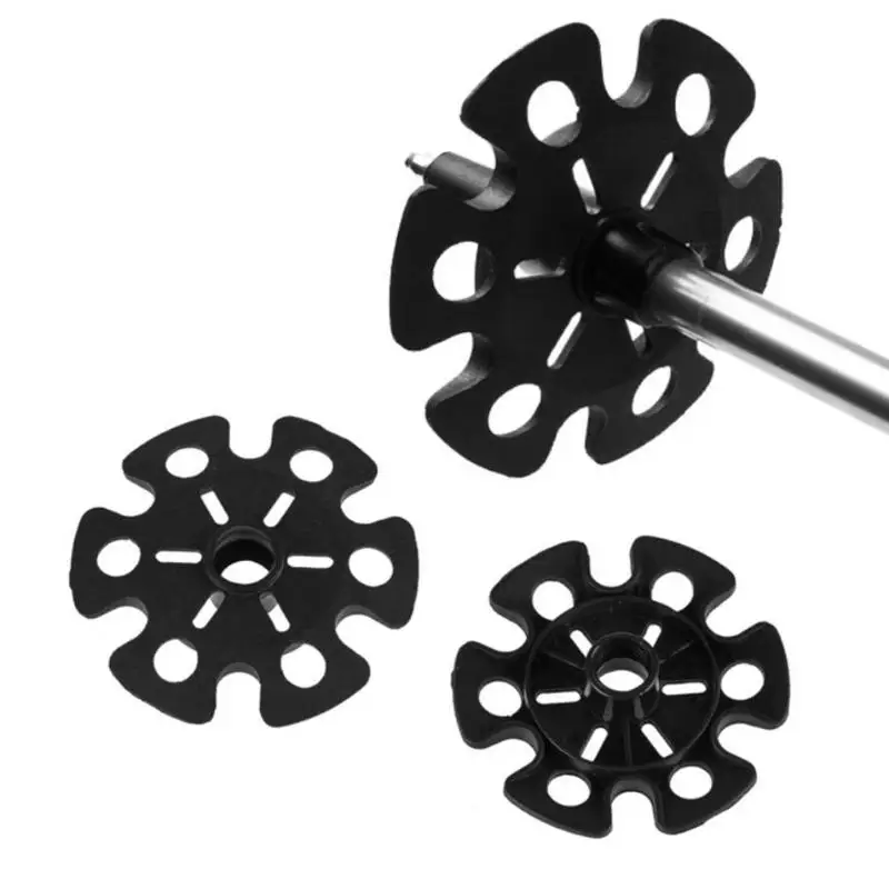

Outdoor Camping Walking Stick Trekking Pole Rubber Snowflake Basket Black Climbing Accessories