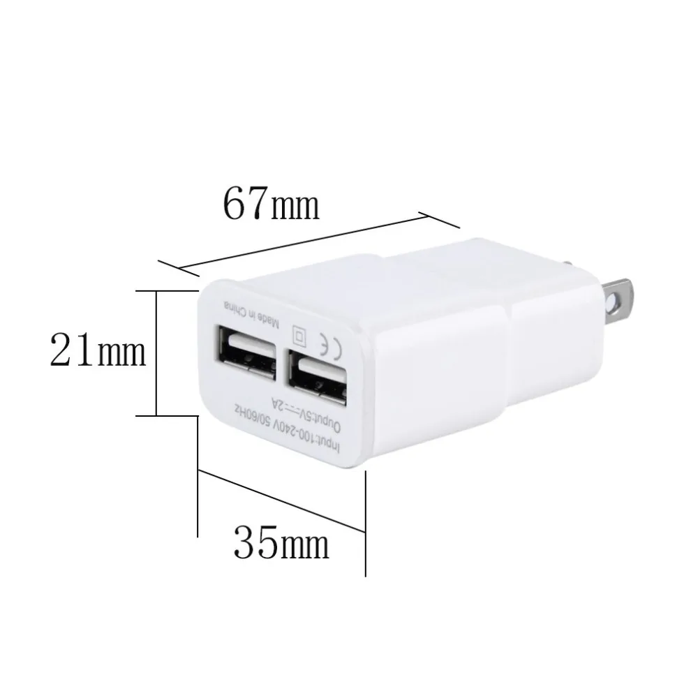 AC настенное зарядное устройство планшет адаптер питания В 5 в 2A двойной USB
