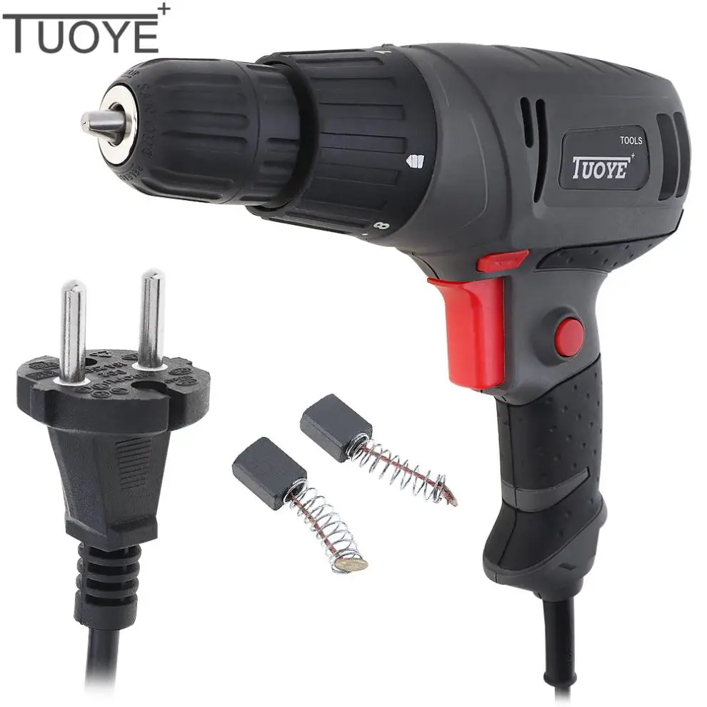 

TUOYE AC 100 - 240V 300W Multi-function Electric Drill Tool with Rotation Adjustment Switch and Carbon Brushes for Screws