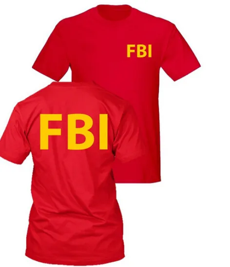 Футболка с принтом агента секретной службы полиции ЦРУ, Мужская футболка с принтом спереди и сзади, летняя мужская футболка с короткими рукавами