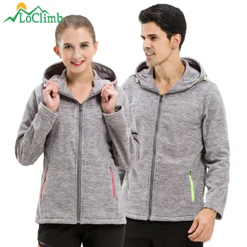 

LoClimb Outdoor Camping Hiking Jacket Men Women Fleece Coat Men's Windbreakers Mountain Climbing Trekking Ski Hood Jackets AM342