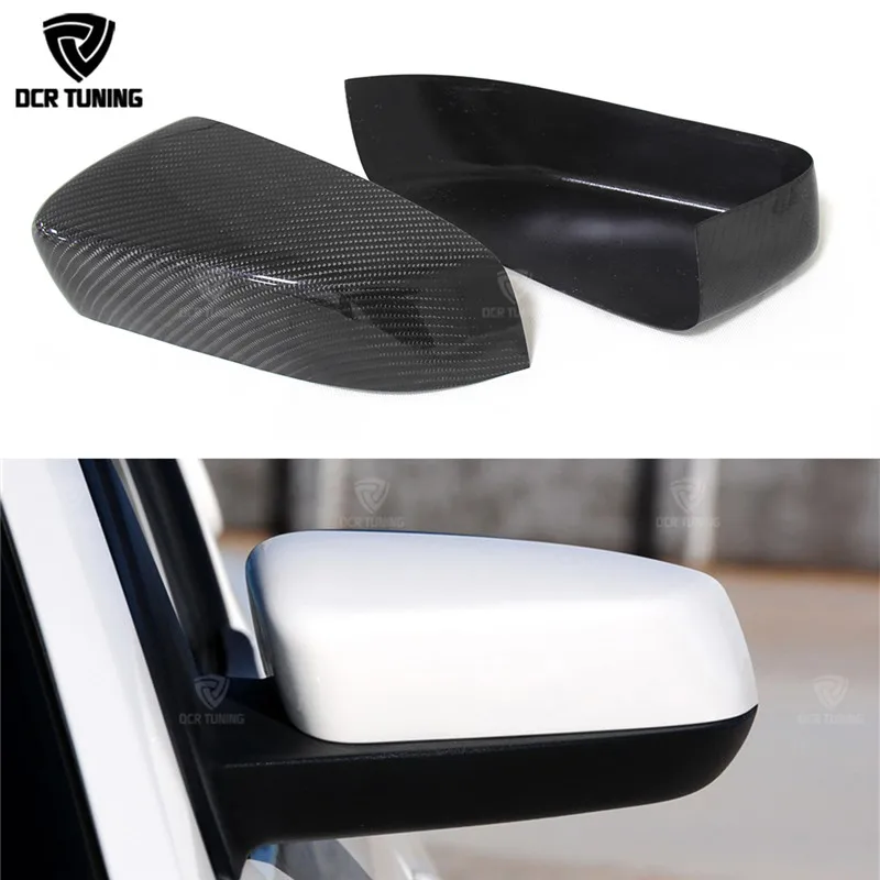 

For Ford Mustang 2008 2009 2010 2011 2012 2013 Add On Style Carbon Fiber Rear View Mirror Cover Black Finish