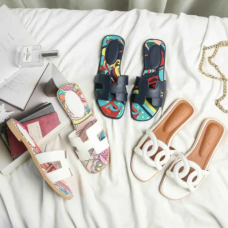 

2019 Summer New Cool Slippers Beach Fashion Comfortable Indoor Non-slip Outdoor Genuine Leather Slippers