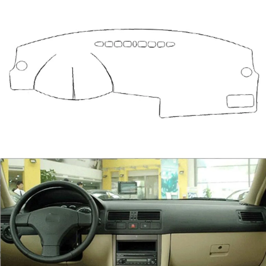 

Dongzhen Fit For VW Golf4 2003-2009 Auto Car Dashboard Cover Avoid Light Pad Instrument Platform Dash Board Cover Mat