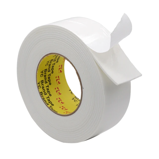 1PC 3m or 5m White Sponge Double Sided Acrylic Foam Adhesive Tapes 10mmx3m  Width 10mm 12mm 15mm 18mm 20mm 25mm 30mm 50mm 100mm - AliExpress