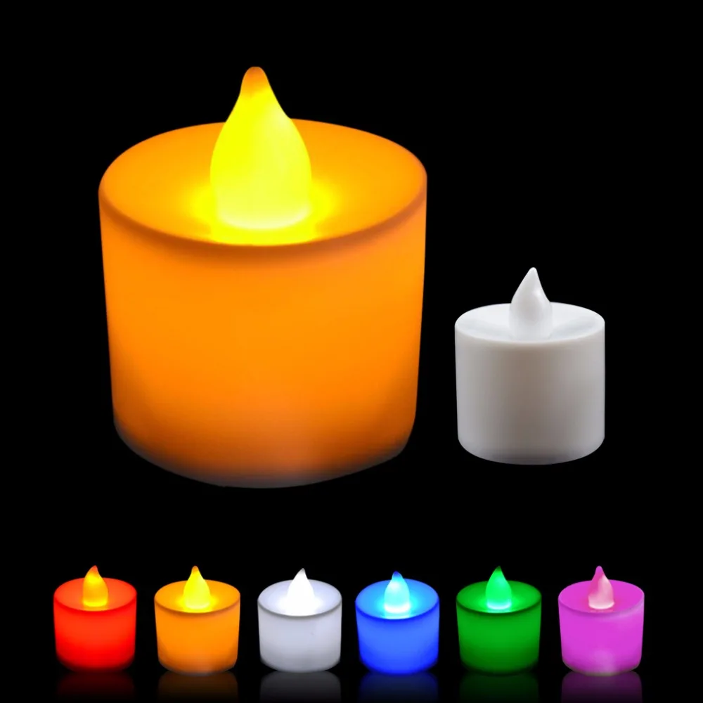 Buy 6Pcs/Set LED Flameless Candle Colorful Flicker