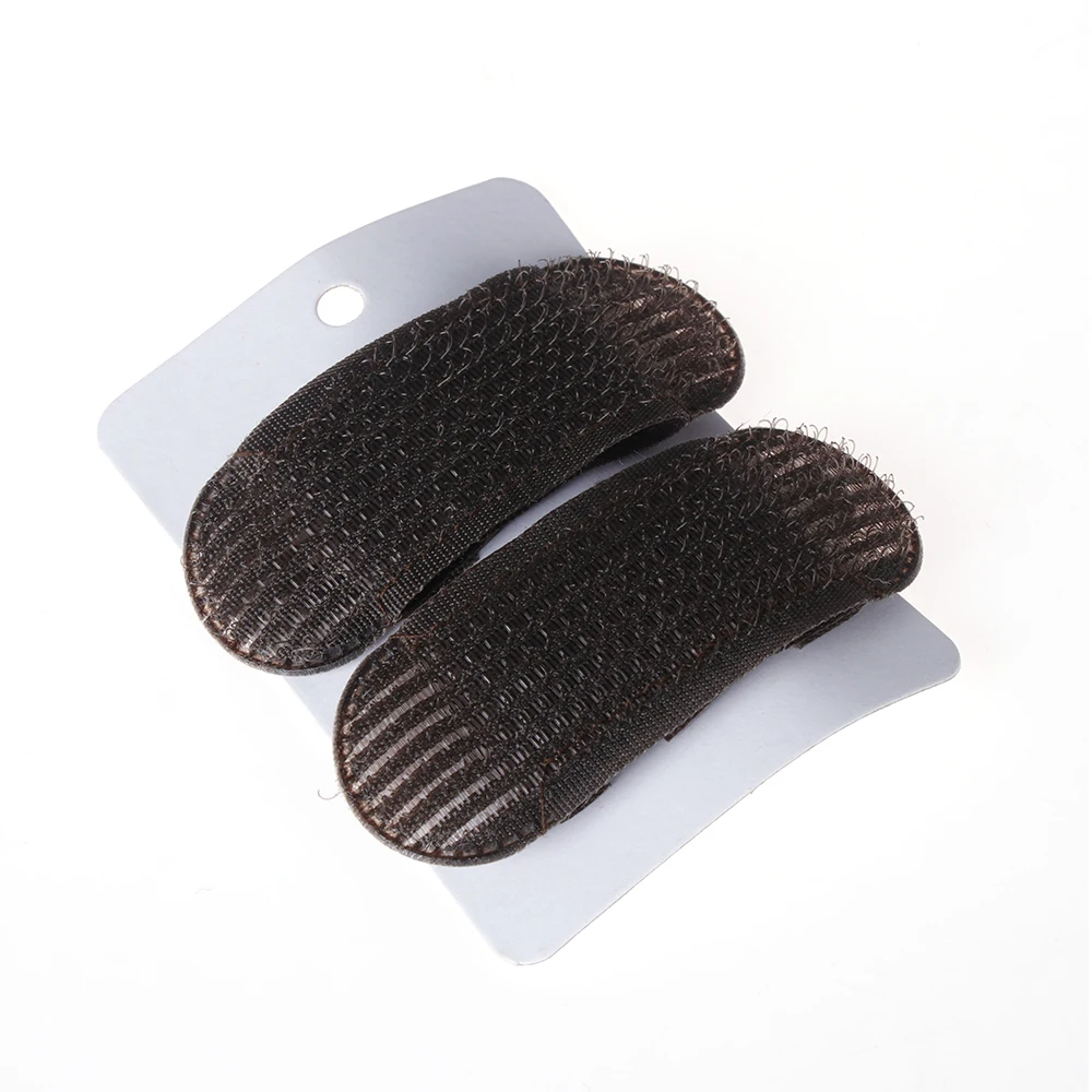 2PCS Breathable Bangs Mat Hair Clips Black Coffee Princess Hair Tool Set Bump It Up Volume Base Hair Inserts Invisible Hair Pins