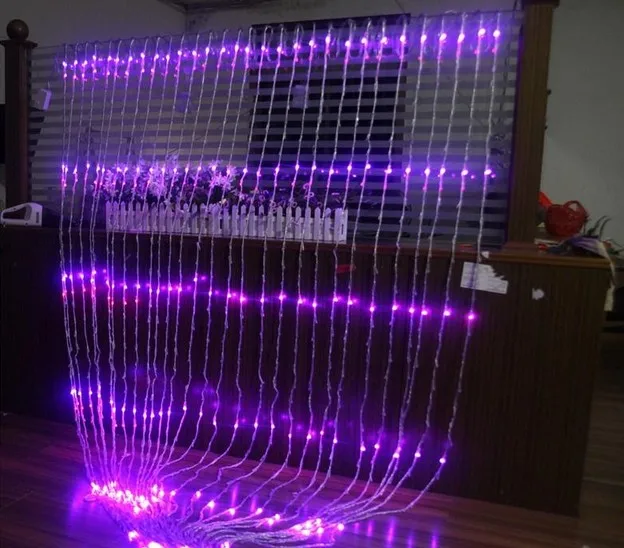 

3m x 3m 336LED Christmas Wedding Party Background Holiday Running Water Waterfall Water Flow Curtain LED Light String Waterproof