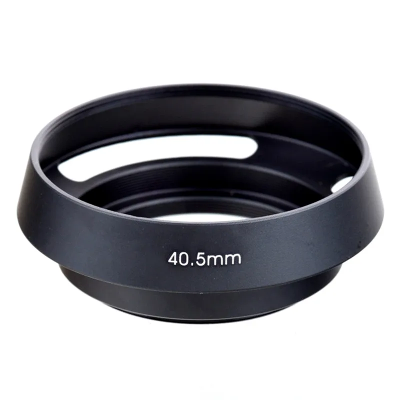 Camera Lens Hood 37 39 43 46 49 52mm 37mm to 77mm metal tilted vented Lens Hood Shade Lens cap for Leica M Contax Fuji Olympus Nikon Canon Sony