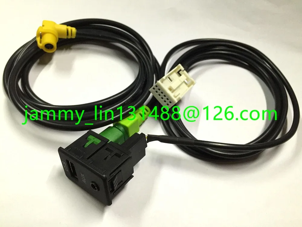 2 в 1 USB кабель AUX для RCD510 RNS510 RNS315 RCD500 RNS300 RCD300 RCD200 GOLF MK6 JETTA MK5 Sagitar Vento|Кабели адаптеры и