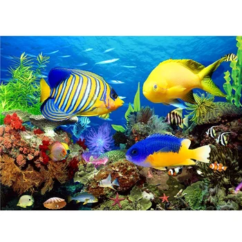 

Full Square/Round Drill 5D DIY Diamond Painting "Fish Ocean World" 3D Embroidery Cross Stitch 5D Rhinestone Home Decor gift