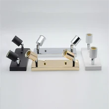 Вращающиеся двойные головки E27 настенная розетка Потолочные и настенные лампы прямоугольная лампа держатель Эдисона Настенный Бра Лампа