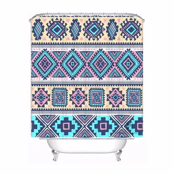 

Custom Seamless Fashion Pattern Base Print Bath Curtain Bathroom Mildewproof Waterproof Polyester Shower Curtain#180417-04-97