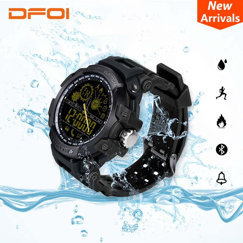 DFOI S1 Смарт часы Bluetooth Smartwatch Водонепроницаемый 5ATM Сообщение с напоминаниями