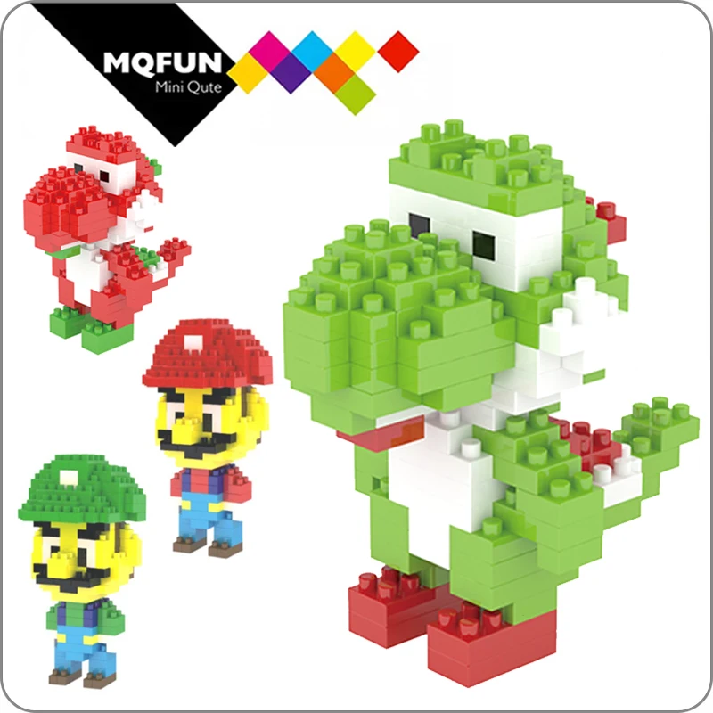

LNO Gift Series mini Blocks Super Mario Game models Action & Toy Figures Assembly Building Brick Educational Game For Kids Toy