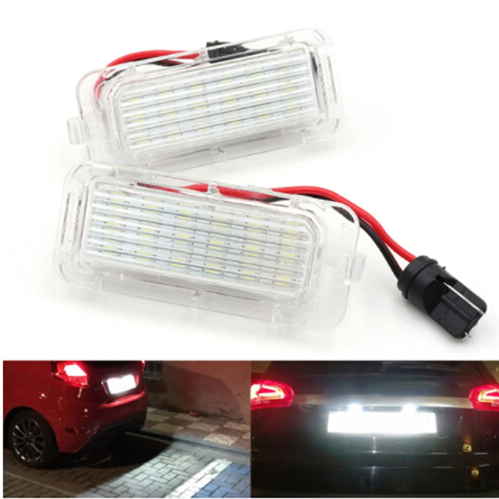 

LEd bulbs for license plate lights White Error Free 2pcs Car LED Number License Plate Lamp for Ford Focus 5D Mondeo MK4 C-Max MK