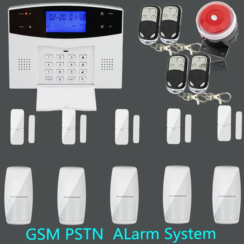 

Quad-band GSM PSTN Home security Alarm systems with LCD Keyboard Wireless GSM Alarm System Remote Control Alarm Security System