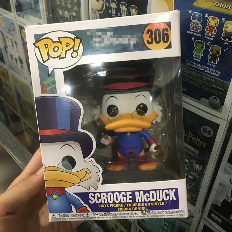 Funko pop Official Duck Tales Scrooge Mcduck Виниловая фигурка Коллекционная модель игрушки с