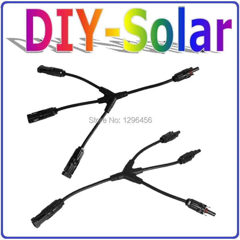 

MC4 3 to 1 Y branch solar connector for PV Cable 2.5mm 4mm2 6mm2,IP67 DC1000V Solar 3 in 1 branch Connector MC4 for solar system