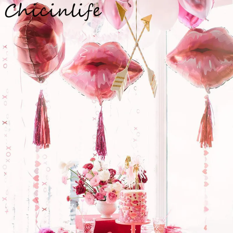 Фольгированный шар в виде губ Chicinlife 1 шт. для вечеринки честь Дня рождения