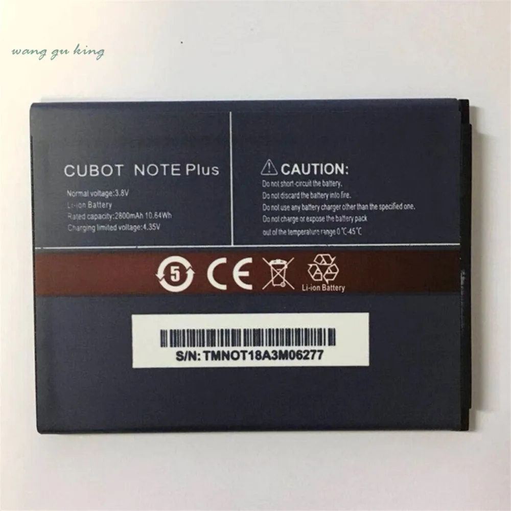 

High Quality 100% Original 2800mAh Replacement Li-ion Backup Battery For Cubot Note Plus Mobile Phone Battery