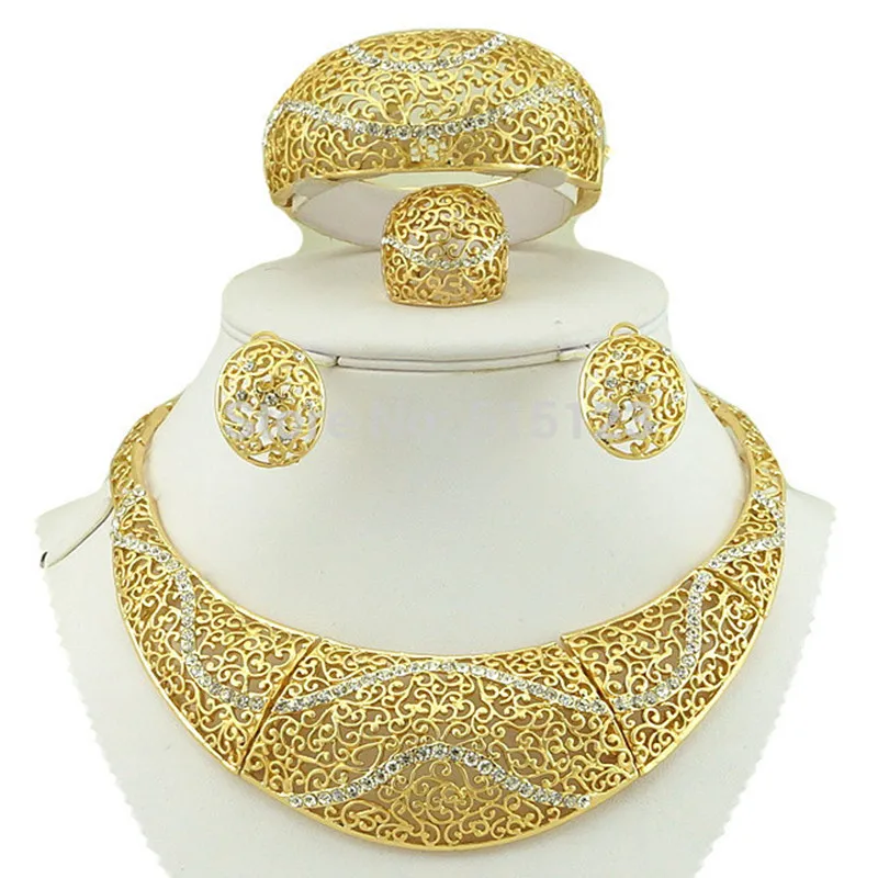 48k african gold necklace fashion jewelry sets super quality jewelry