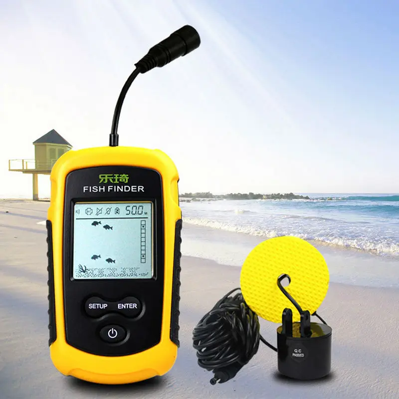 Ocean Boat Electronics Fish Finder Waterproof 100M Wireless Range