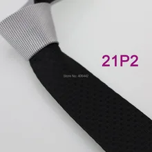 Yibei Coachella Галстуки два тона Узкий шеи галстук серебро пледы узел Тонкий Gravata черный в клетку, контраст узкие corbatas