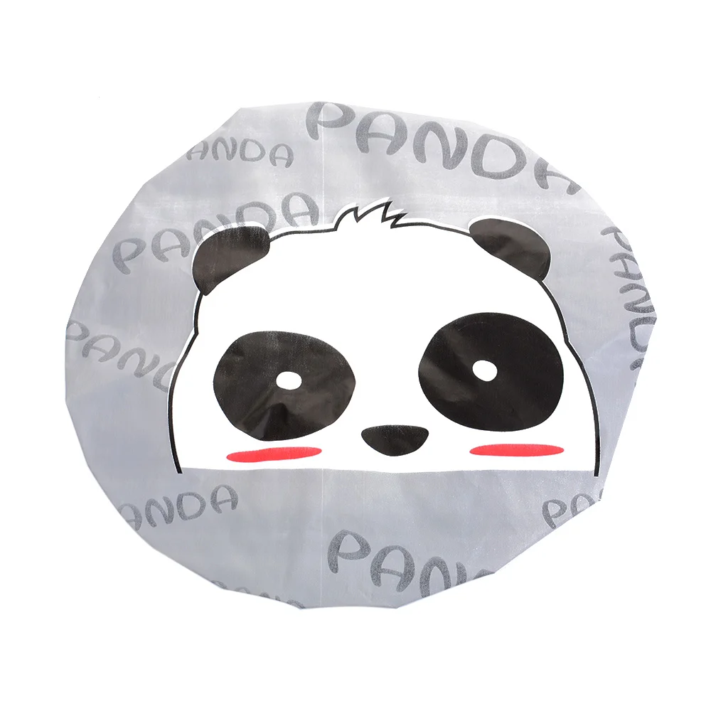 Милая водонепроницаемая шапочка для душа с рисунком шапочки для плавания, эластичная шапочка для душа, шапочка для душа, продукты для ванной, горячая распродажа - Цвет: panda