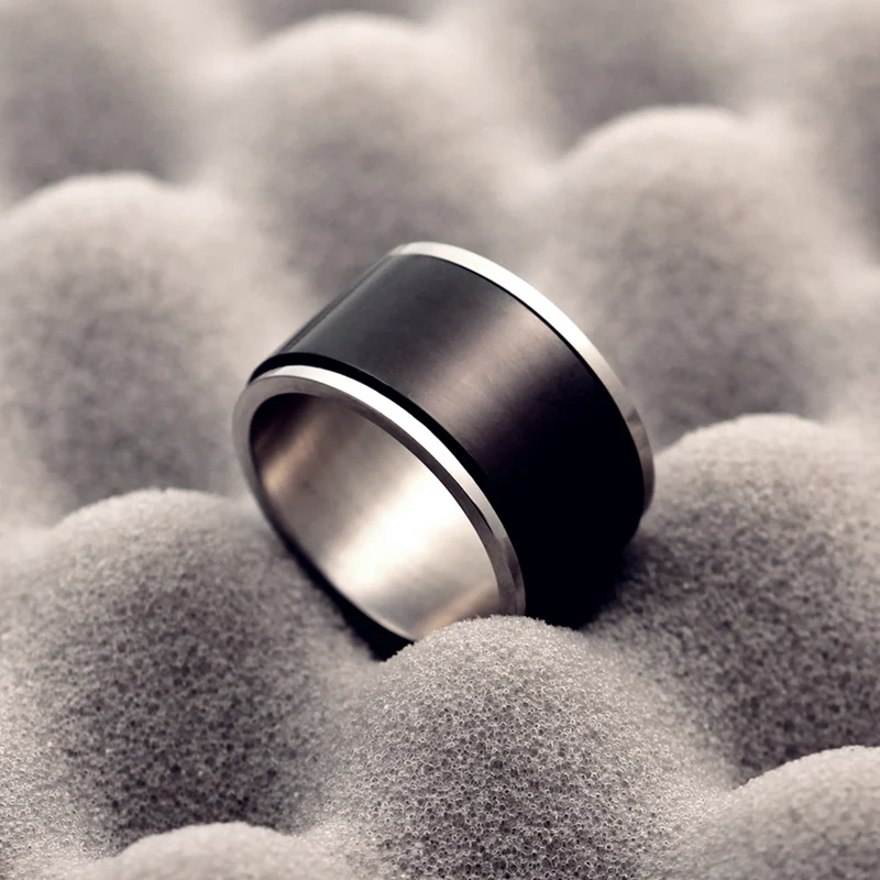 

12MM Men's 316 Stainless Steel Rolling Ring Ring Titanium Steel Engagement Rolling Ring
