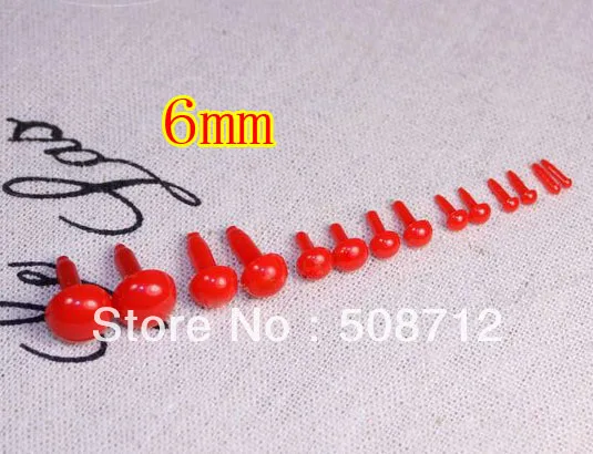 

Free shipping!!!!DIY felt toy ------200pcs mini 6mm red color Plastic Safety Eyes fit felt toy/diy felt rabbits