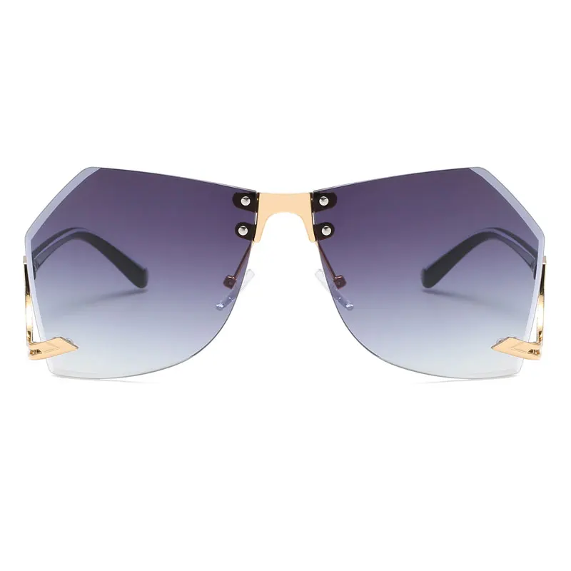 Новые солнцезащитные очки Для женщин Уникальный Градиент ретро UV400 защиты большого размера нетипичный линзы, солнцезащитные очки