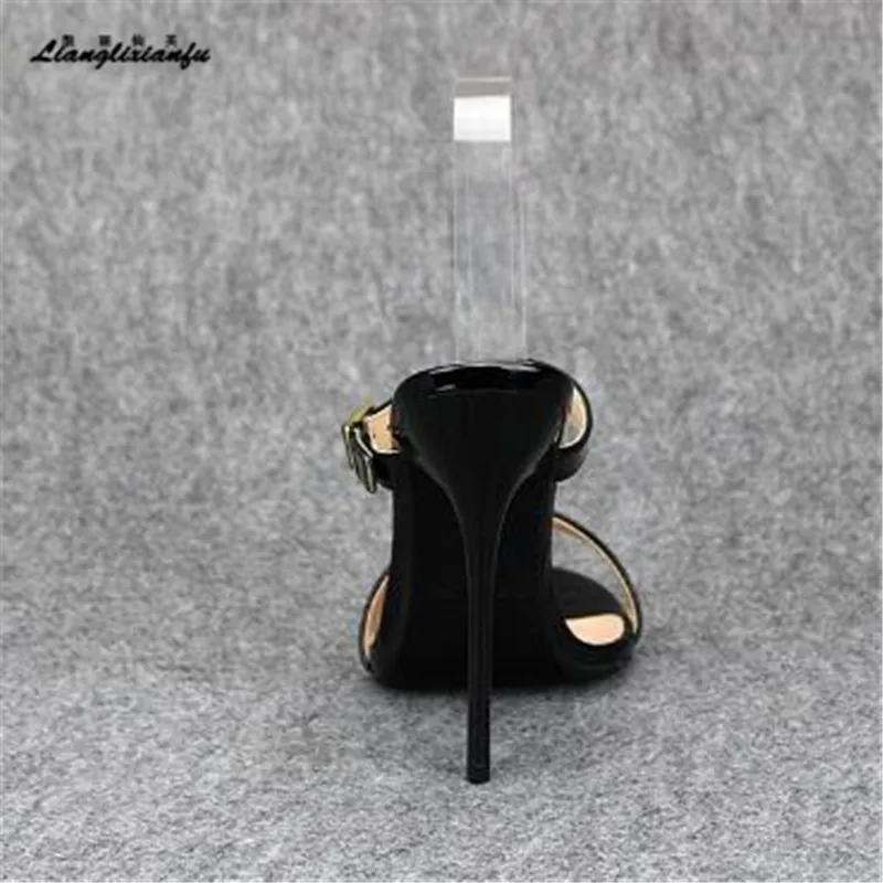 LLXF тапочки 2017 г. zapatos mujer US15 16 17 18 19 летние туфли на шпильке 14 см босоножки тонком