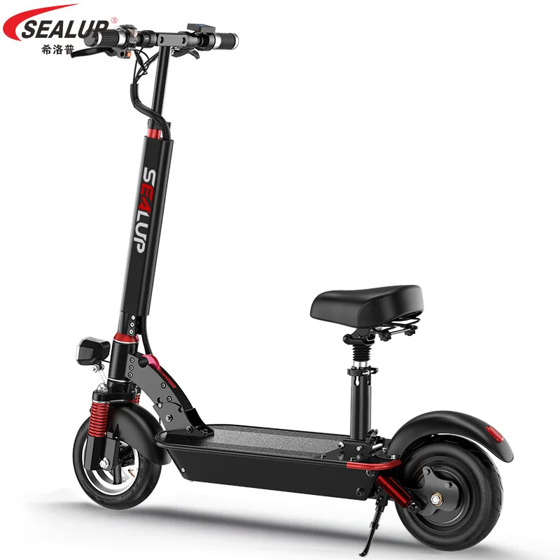 Cheap SEALUP Electric  Two-wheel Scooter Adult Folding Mini Electric Bike Electric Bicycle Generation Drive Electric Car Female 2