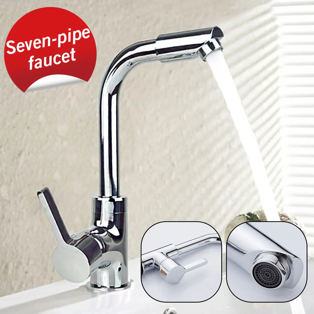 Online Armaturen Mixer 360 Grad Swivel Einfach Waschen für Becken Waschbecken und Küche Wasserhahn Bad Produkte