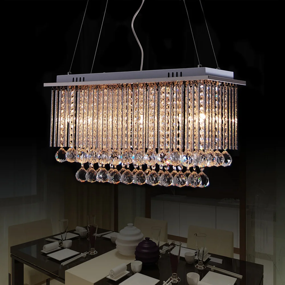 Neue moderne mode 60 cm g4 k9 ersten ebene kristall pendelleuchte wohnzimmer leuchtet restaurant lampe esstisch