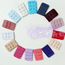 Удлинитель из нержавеющей стали для бюстгальтера, 2 ряда, 3 крючка, растяжка для бюстгальтера, эластичная регулируемая застежка, ремень для бюстгальтера, аксессуары для женских бюстгальтеров, 20 шт