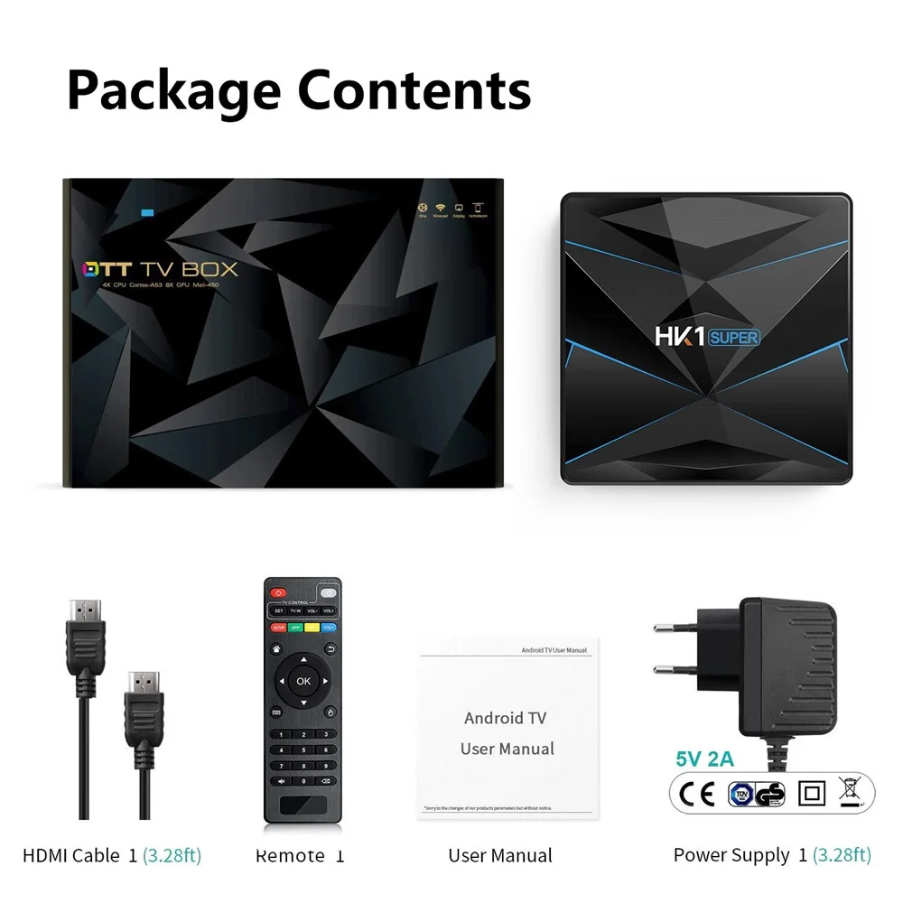 HK1 супер Android 9 0 Смарт ТВ бокс на Rockchip RK3318 4 Гб ram 64G rom 2 4G 5G двойной wifi BT4.0 USB 3 3D HDR K