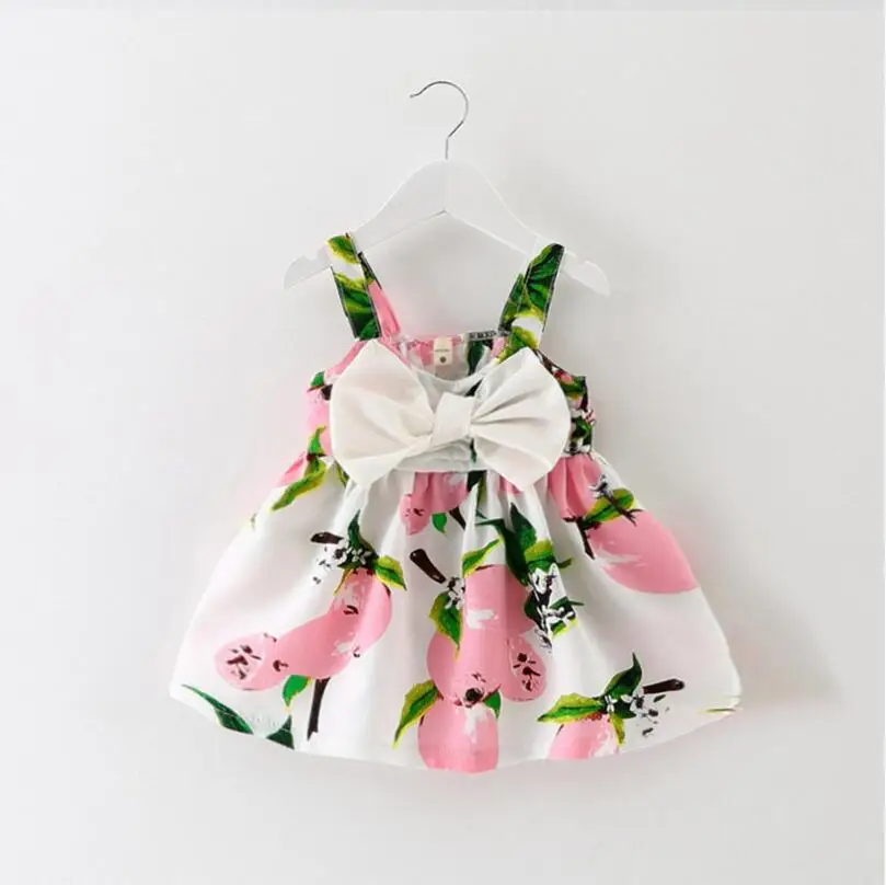 Bebé niñas vestido de princesa de verano ropa de bebé impresión Floral cumpleaños fiesta vestidos para bebés vestido infantil Niña
