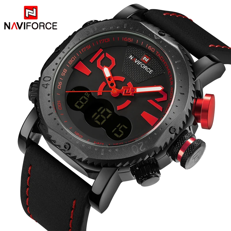 

New NAVIFORCE Top Fashion Men Quartz Digital Sports Watches Army Military Watch Male Waterproof Wrist watches Relogio Masculino