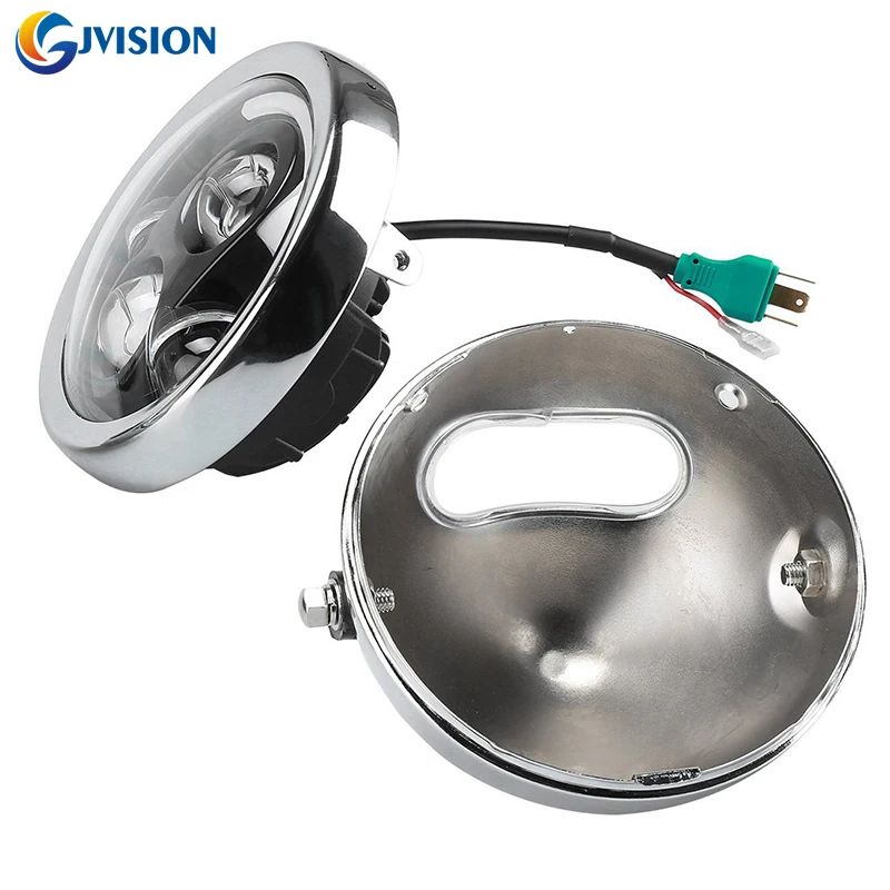 

5-3/4" side mounted headlight bucket with adjustable clamps For Motorcycle custom Chopper Bobber 5.75 headlight housing Bracket