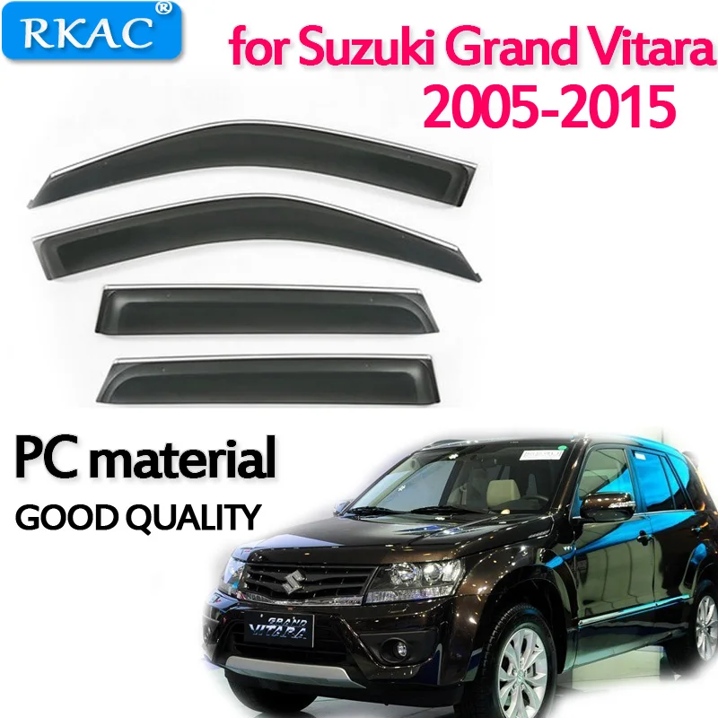 

for suzuki grand vitara 2005-2015 5 door window deflectors wind deflector sun guard rain vent visor cover trim car accessories
