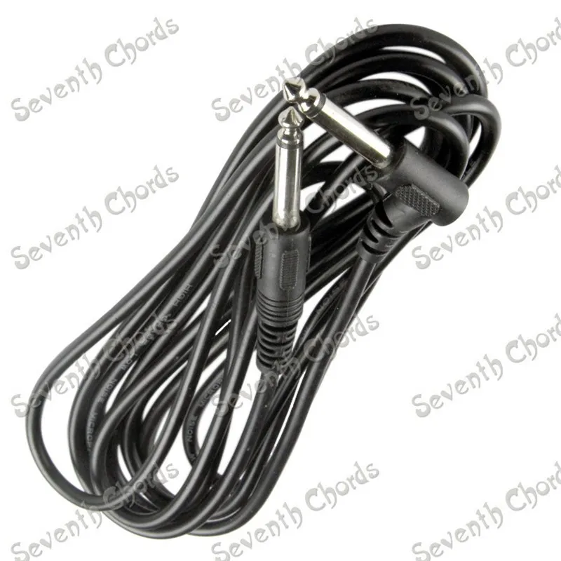 Black 3m/10ft Electric Bass Guitar Cable Amplifier Audio Connection