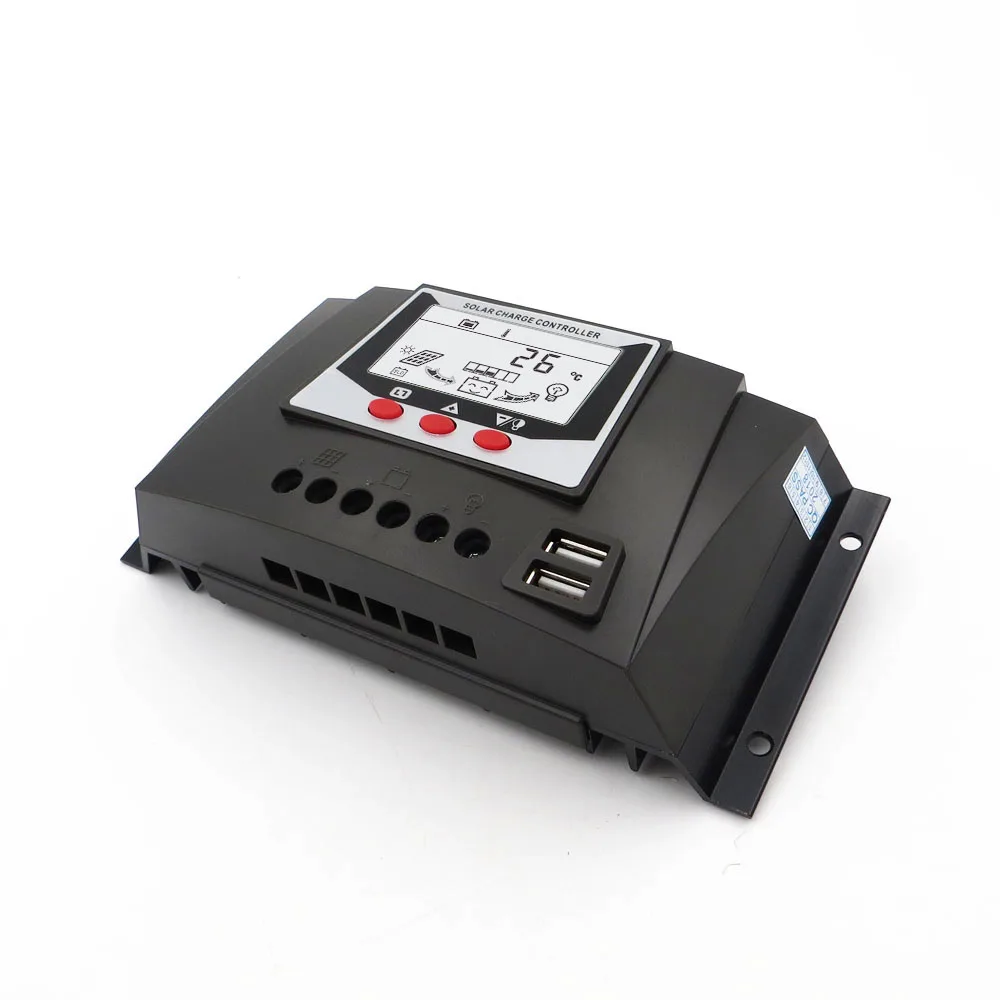 

30AMPS PWM Solar Charger controller Charger Regulators 30A 12V 24V 36V 48V Auto Backlight LiFePO4 lithium Battery 3.2V 3.7V