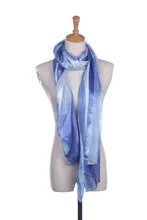 2016 new silk scarves digital printing fashion noble beautiful blue scarf 180 * 55cm