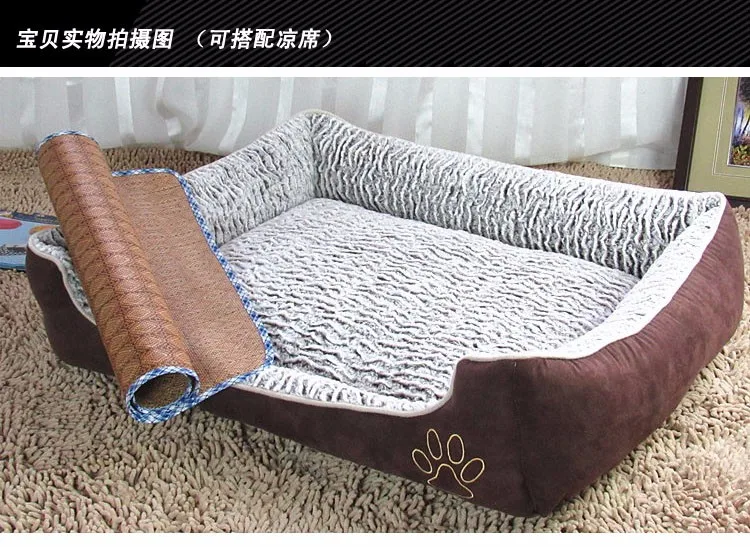 Роскошная большая кровать для собаки, дивана, собаки, кошки, подушка для питомца, домик для кроватки, кровать для питомца, большое одеяло, подушка, корзина для больших собак