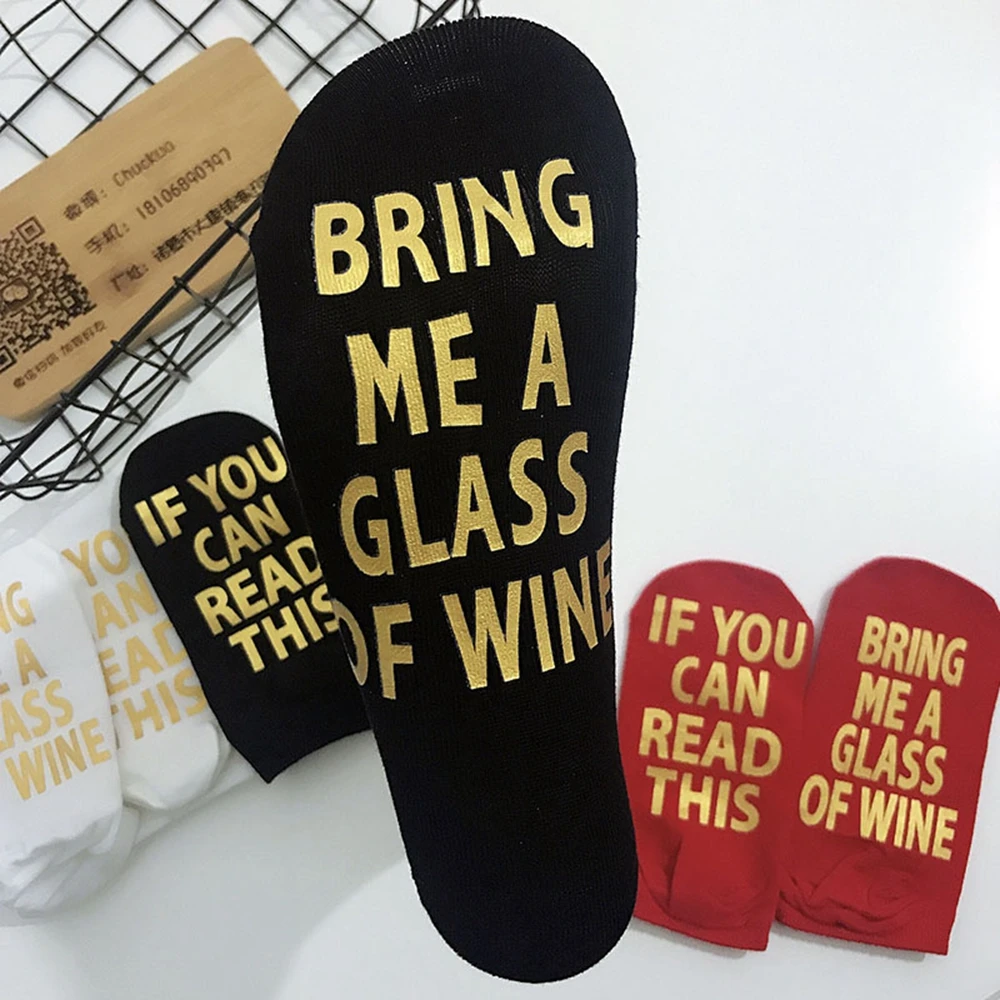 

2018 Hot Letter Socks Women Men Socks Funny Novelty Vintage Retro Socks Unisex Winter Autumn Warm Funny Socks