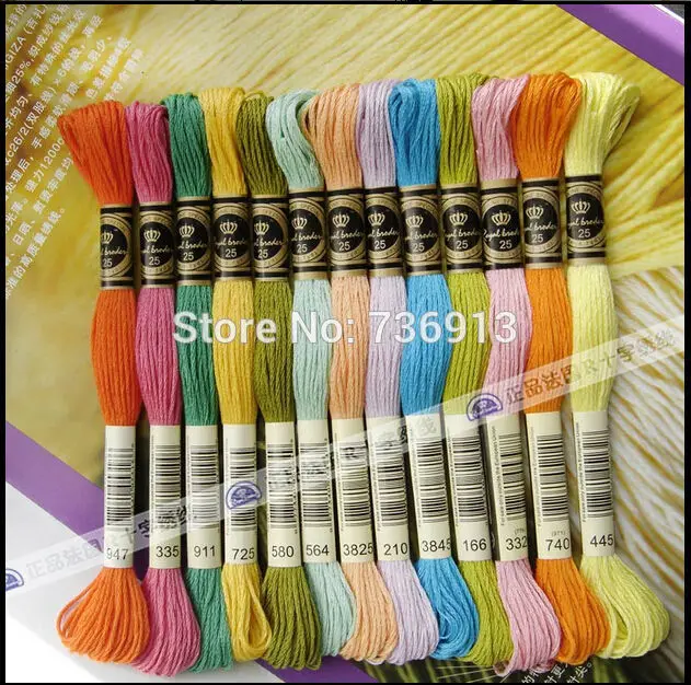 

100 pcs/lot Royal Embroidery Thread Floss Yarn Choose Any Thread Number