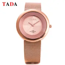 3ATM Waterpoof Quality TADA Gold/Silver Round Dial Watches Lady Japan Quartz Movement Fashion Analog Watches Reloj Female Clock